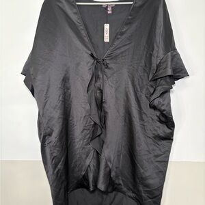 Victoria's Secret Black Satin Robe